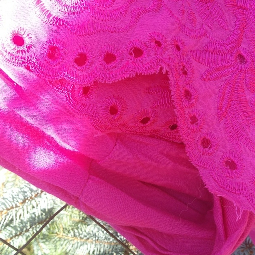 Embroidered Elastic Stretch Waist Skirt / Dress, One Size Fits Most - Picture 9 of 12